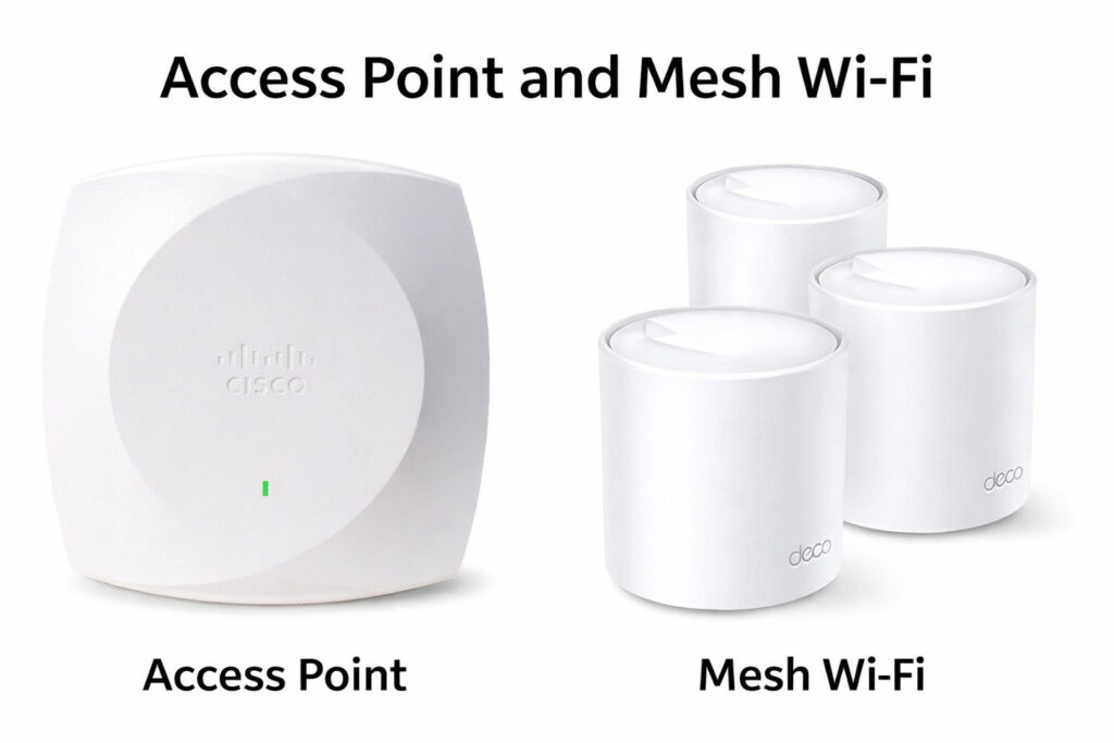 Comparison of professional enterprise WiFi access points versus consumer mesh networks for Singapore office infrastructure