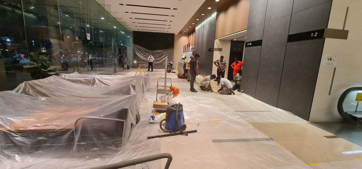 Turnstile gate installation Singapore Manulife Tower